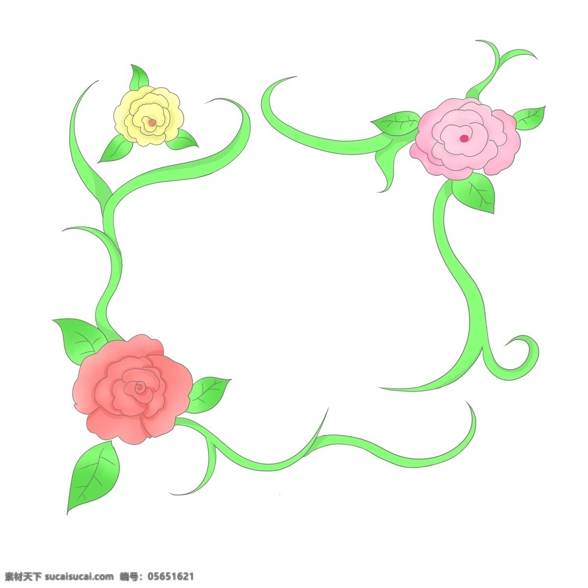 植物 边框 卡通 装饰 花朵