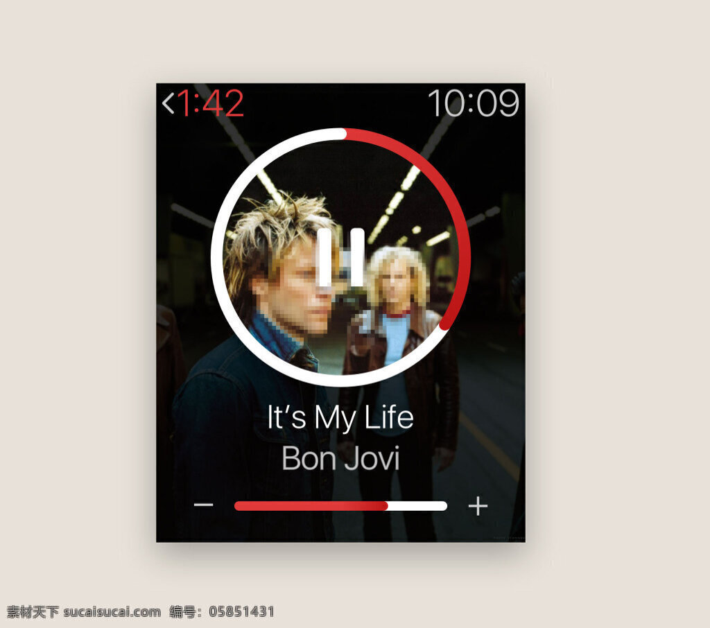 苹果 手表 音乐 播放器 移动 手机 app 界面 ui apple watch