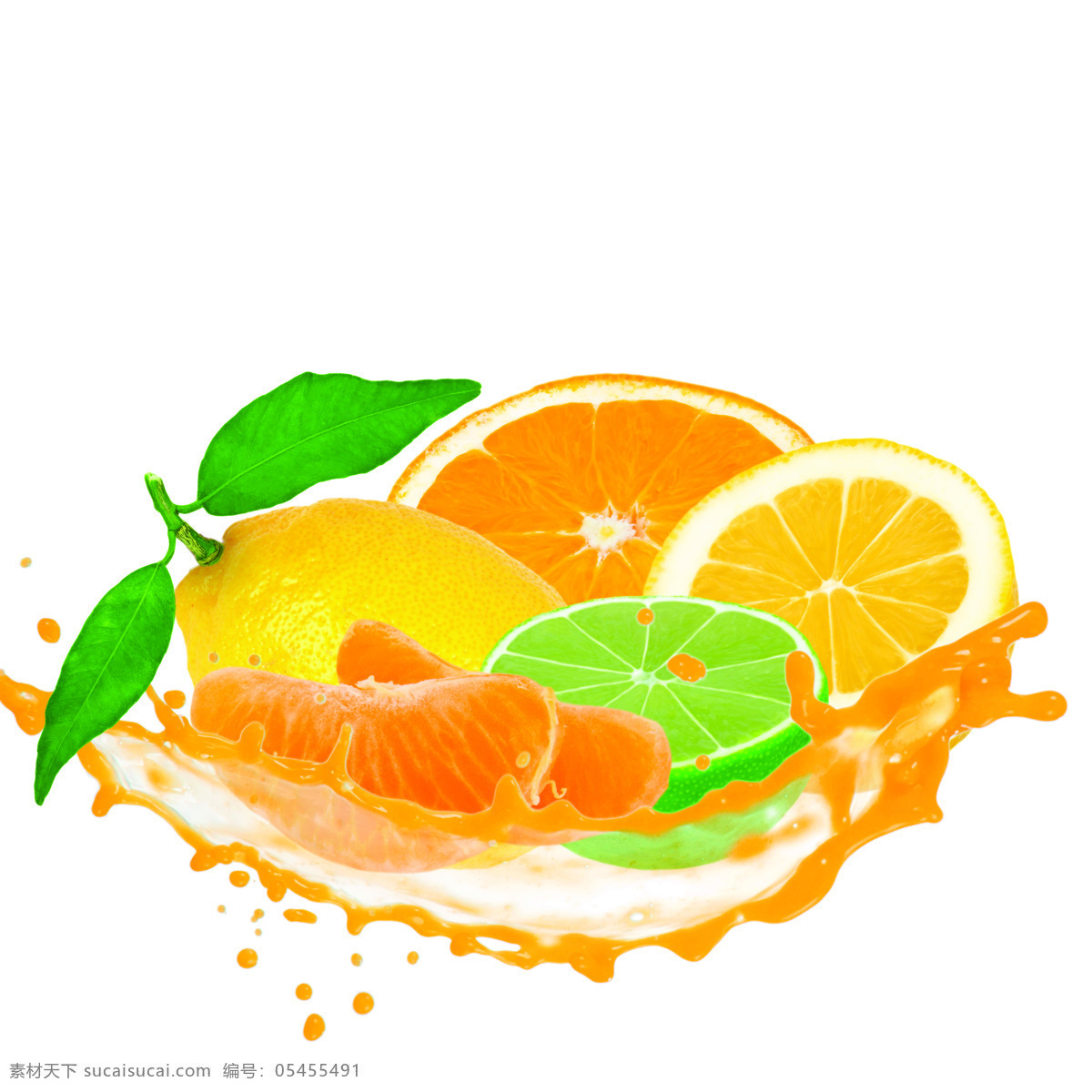 水果 广告 背景 橙子 柠檬 叶子 水果广告 水果素材 水果摄影 果汁 饮料 水果蔬菜 餐饮美食 白色