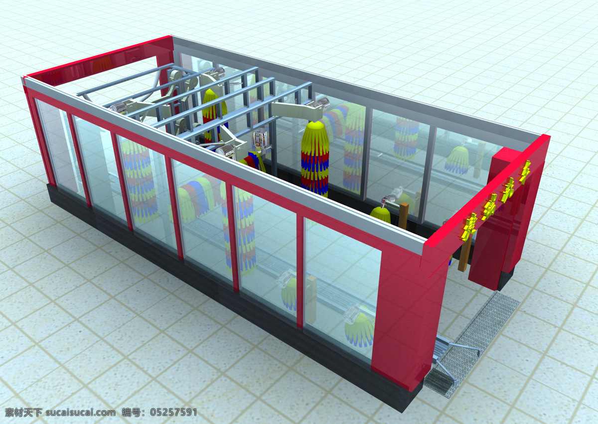 洗车机 效果图 洗车 3d 贴图 材质