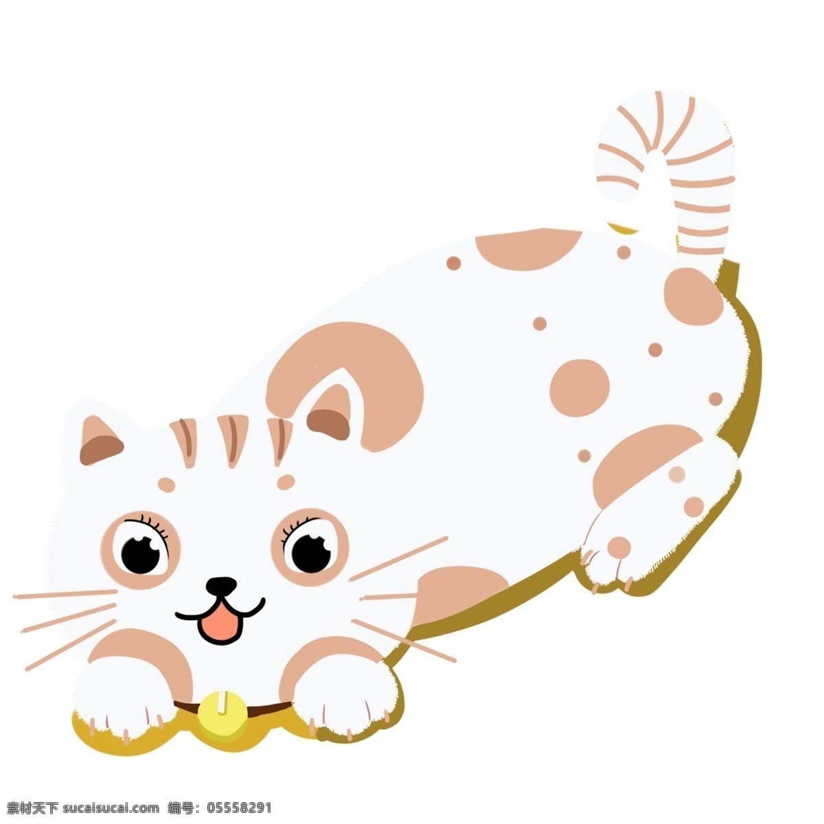 可爱 呆 萌 小 猫咪 图案 花猫 动物 手绘 绘画 简约 创意 小清新 装饰 水彩 插画