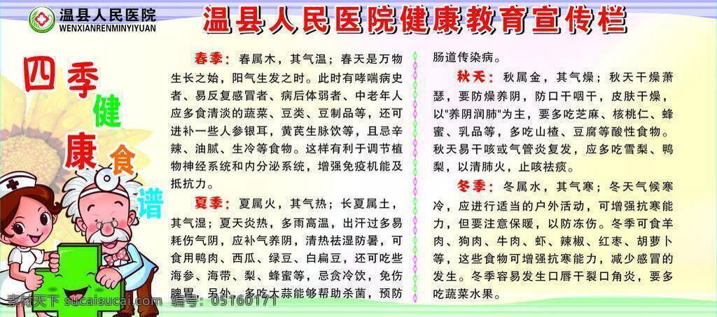 四季 食谱 健康教育 健康教育宣传 宣传栏 医院展板 展板模板 四季食谱 矢量 其他展板设计