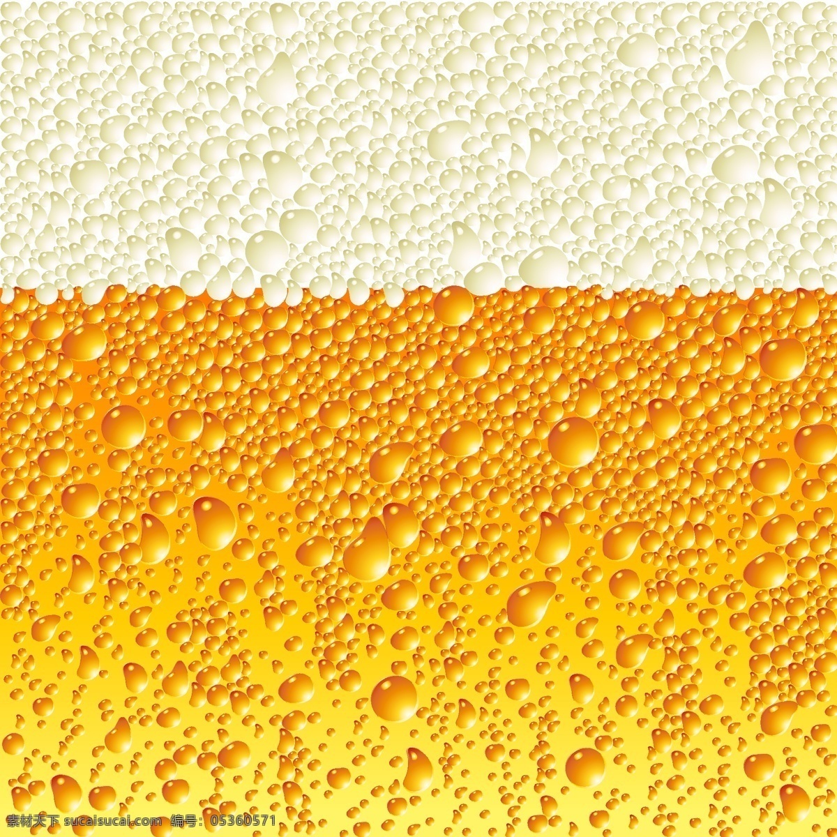 矢量 啤酒 气泡 背景 黄色 饮品