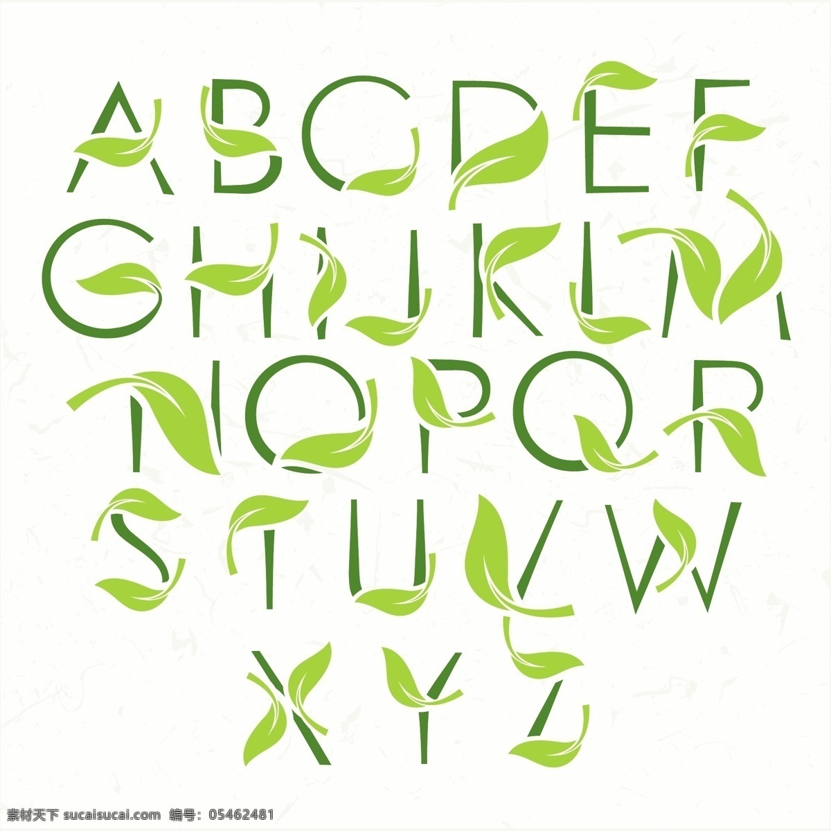 矢量 树叶 环保 字体 模板下载 英文 字母 字体设计 矢量字体 英文字体 书画文字 文化艺术 矢量素材 白色