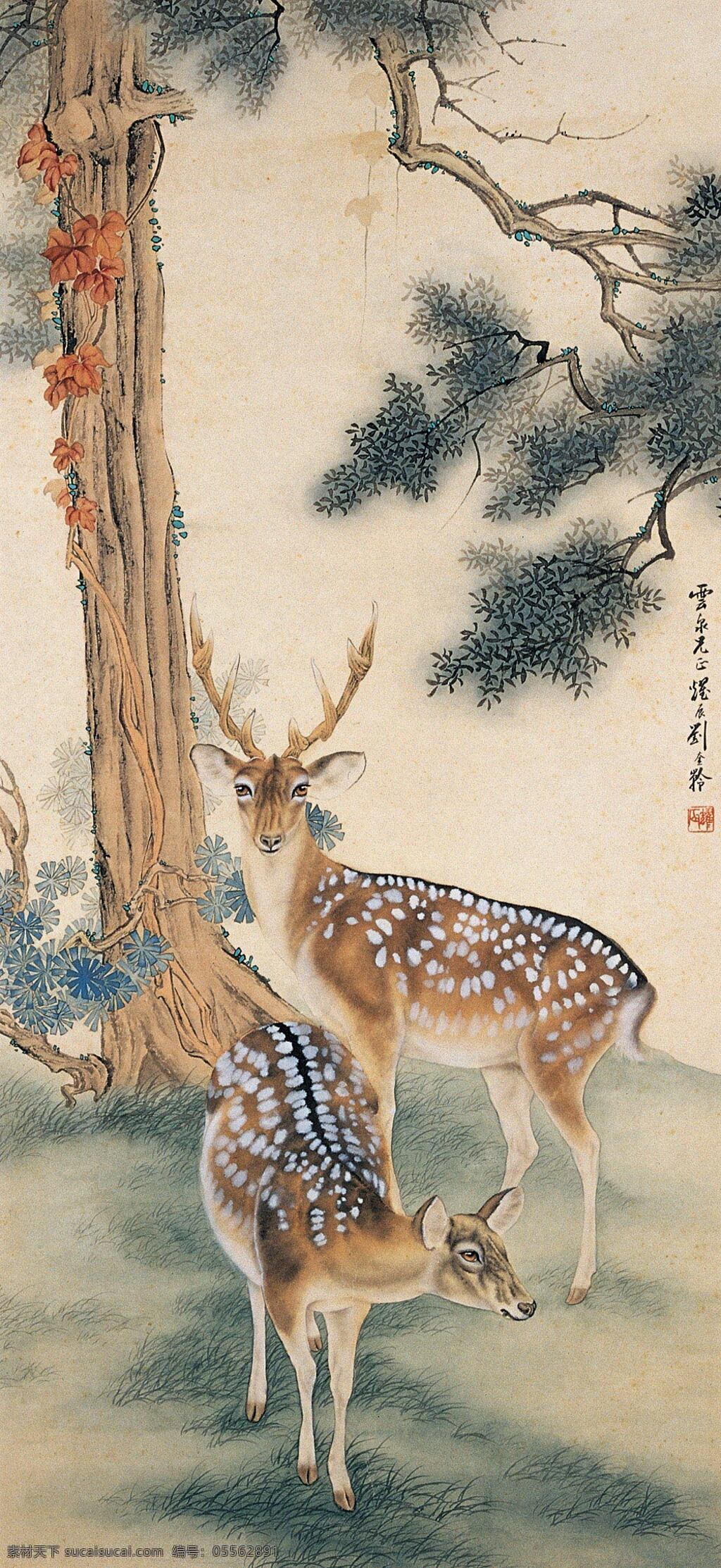 动物工笔画 工笔画 花鸟 设计素材 文化艺术 国画 传统文化 绘画书法