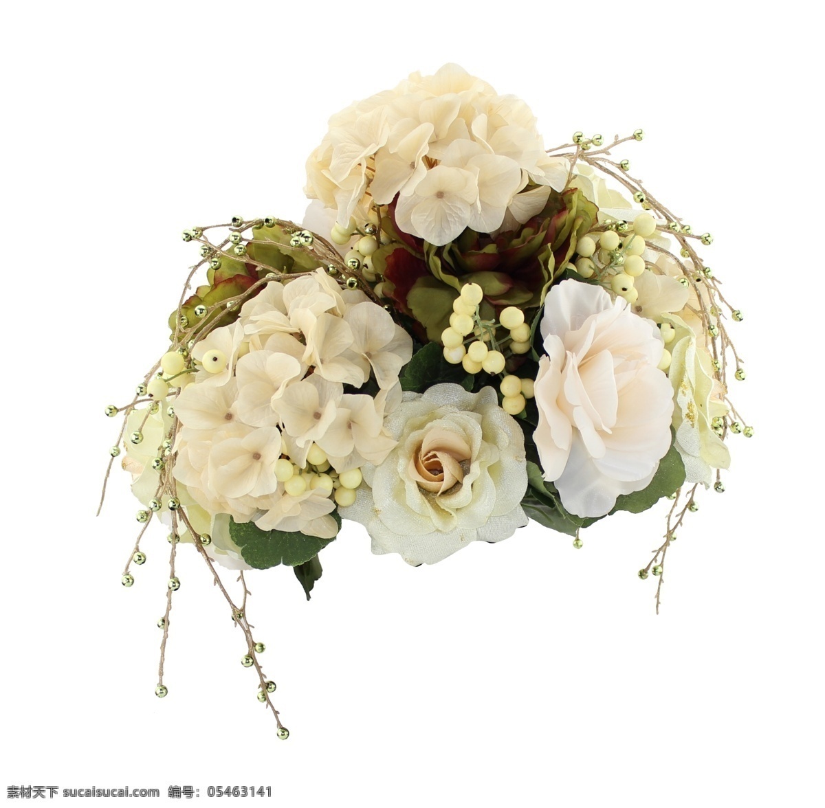 创意花朵 一束花 珍珠 花朵 白色 米白 黄色 高清 简约 温馨 束带 其他模版 广告设计模板 源文件