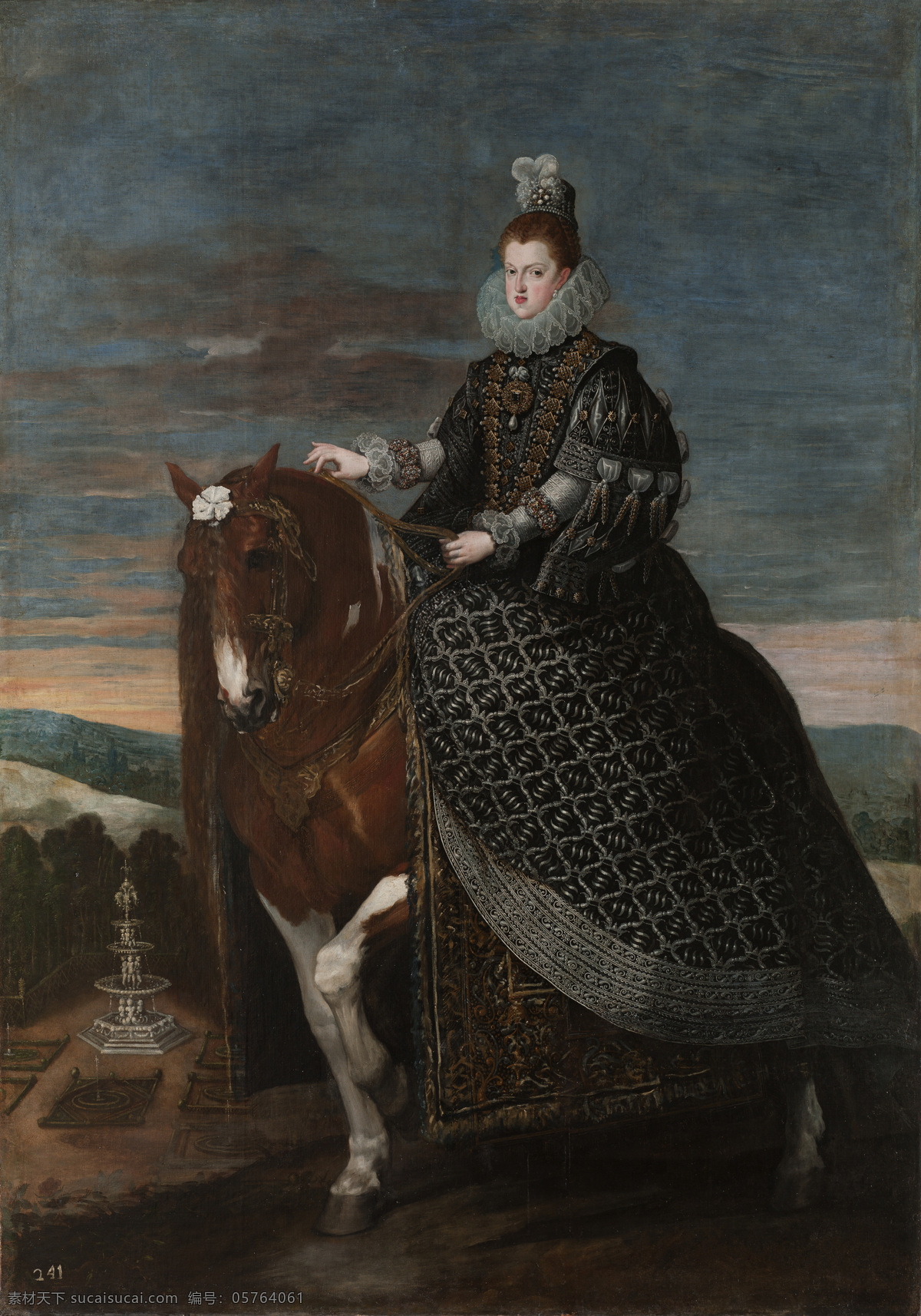 绘画书法 文化艺术 油画 西班牙 王后 玛格丽特 菲利普 三世 奥地利公主 哈布斯堡王朝 四世 母 路易十三岳母 巴洛克 时代 家居装饰素材