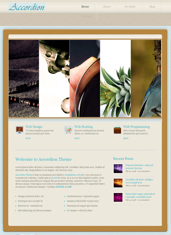 手风琴 css 网页模板 黄色 模板 企业 商务 商业 网页 娱乐 网页素材