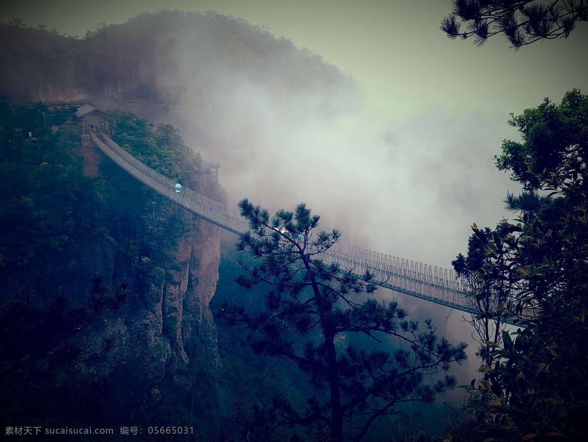 神仙居铁索桥 神仙居 铁索桥 仙居 台州 雾海 旅游摄影 人文景观