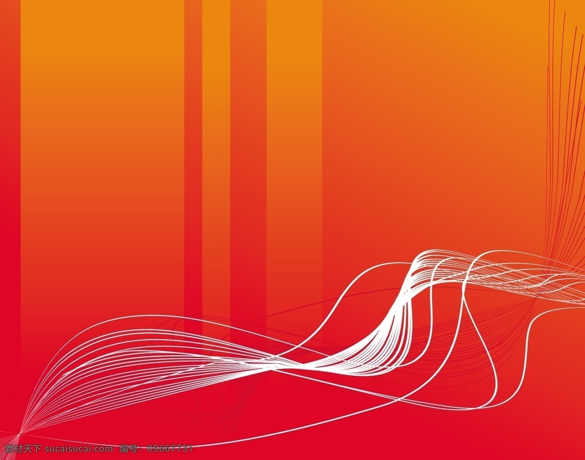 流动 抽象 橙色 背景 波 矢量图 花纹花边