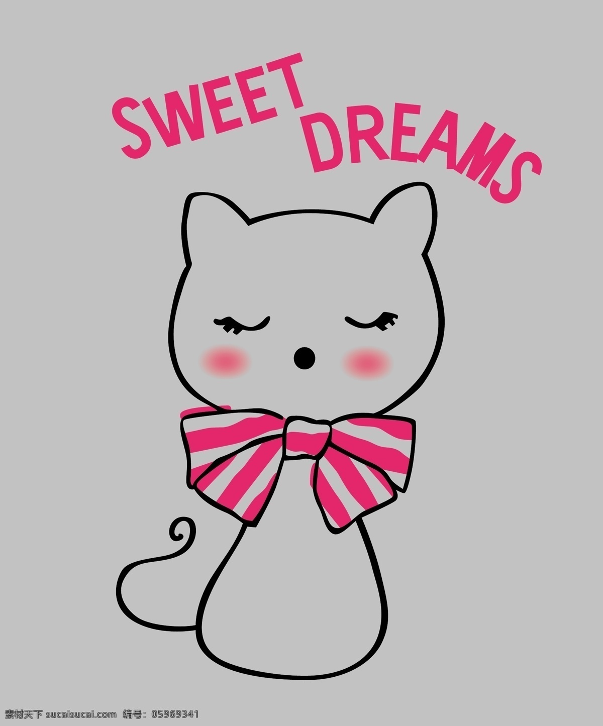 可爱猫 猫 可爱 小猫 sweet 蝴蝶结 卡通设计