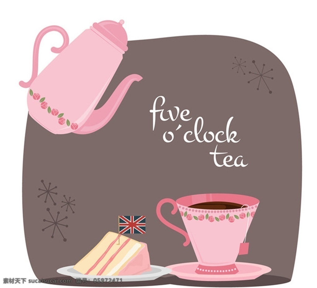 英伦 风 粉色 下午 茶 餐饮美食图片 茶包 茶杯 茶壶 下午茶 英式下午茶 粉色主题 切片蛋糕 粉色茶具