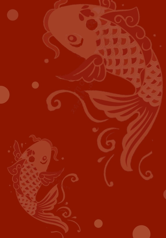 红色 鲤鱼 背景图片 背景 喜庆 年会