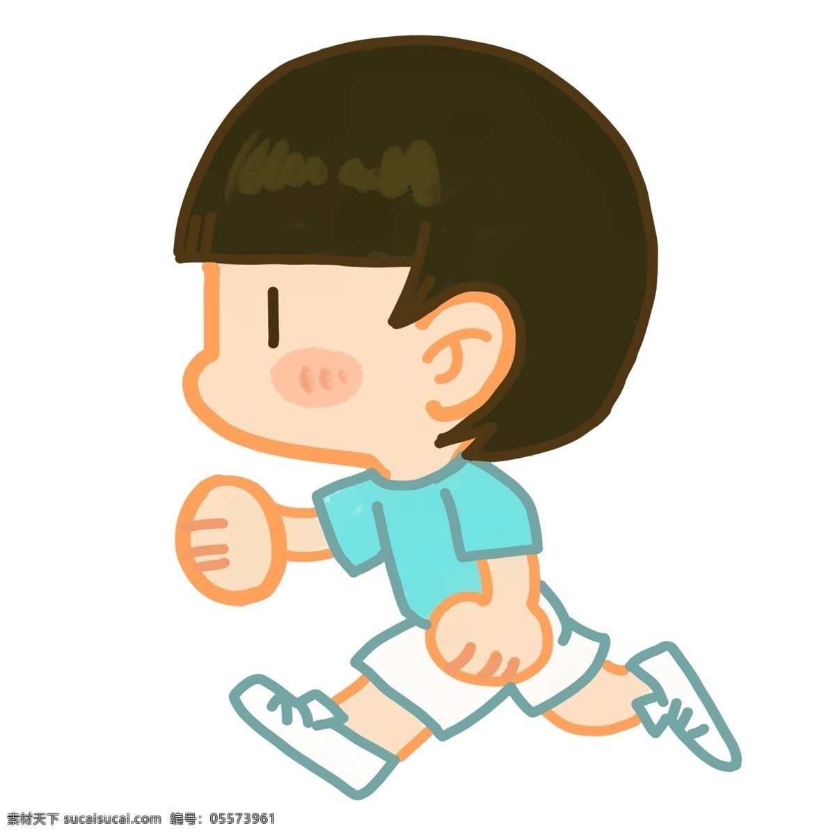 运动 健身 跑步 插画 跑步的男孩 卡通插画 健身插画 运动插画 运动健身 运动强身 爱运动的男孩