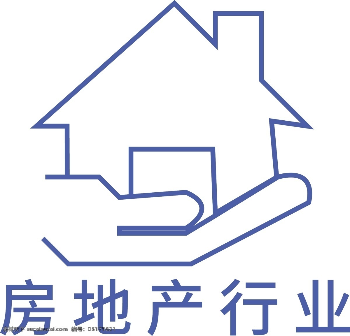 蓝色 房产 logo 房地产 房产logo 房子logo