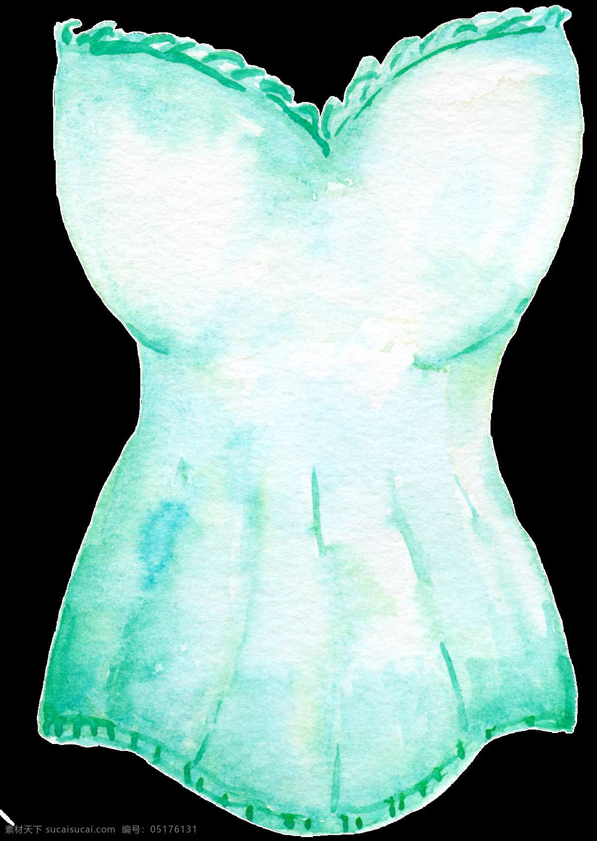 白 蓝花 裙 卡通 透明 裙子 蓝色 透明素材 免扣素材 装饰图案