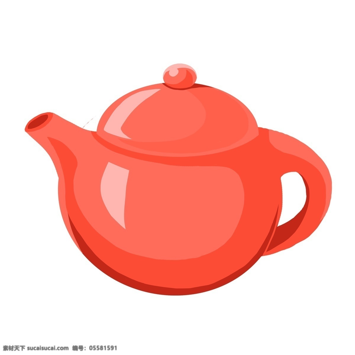 清明节 手绘 古风 茶具 元素 茶壶 茶杯