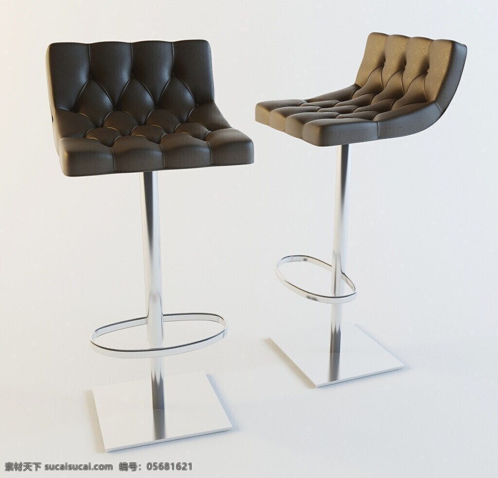 黑白 高挑 餐椅 模型 椅子 现代 max 黑白色椅子 3d模型下载 3d渲染 黑白色