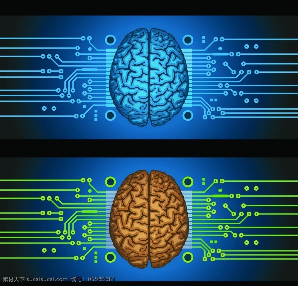 人脑 医疗背景 医学 思维 科技背景 电路板 思想 脑细胞 医疗 矢量