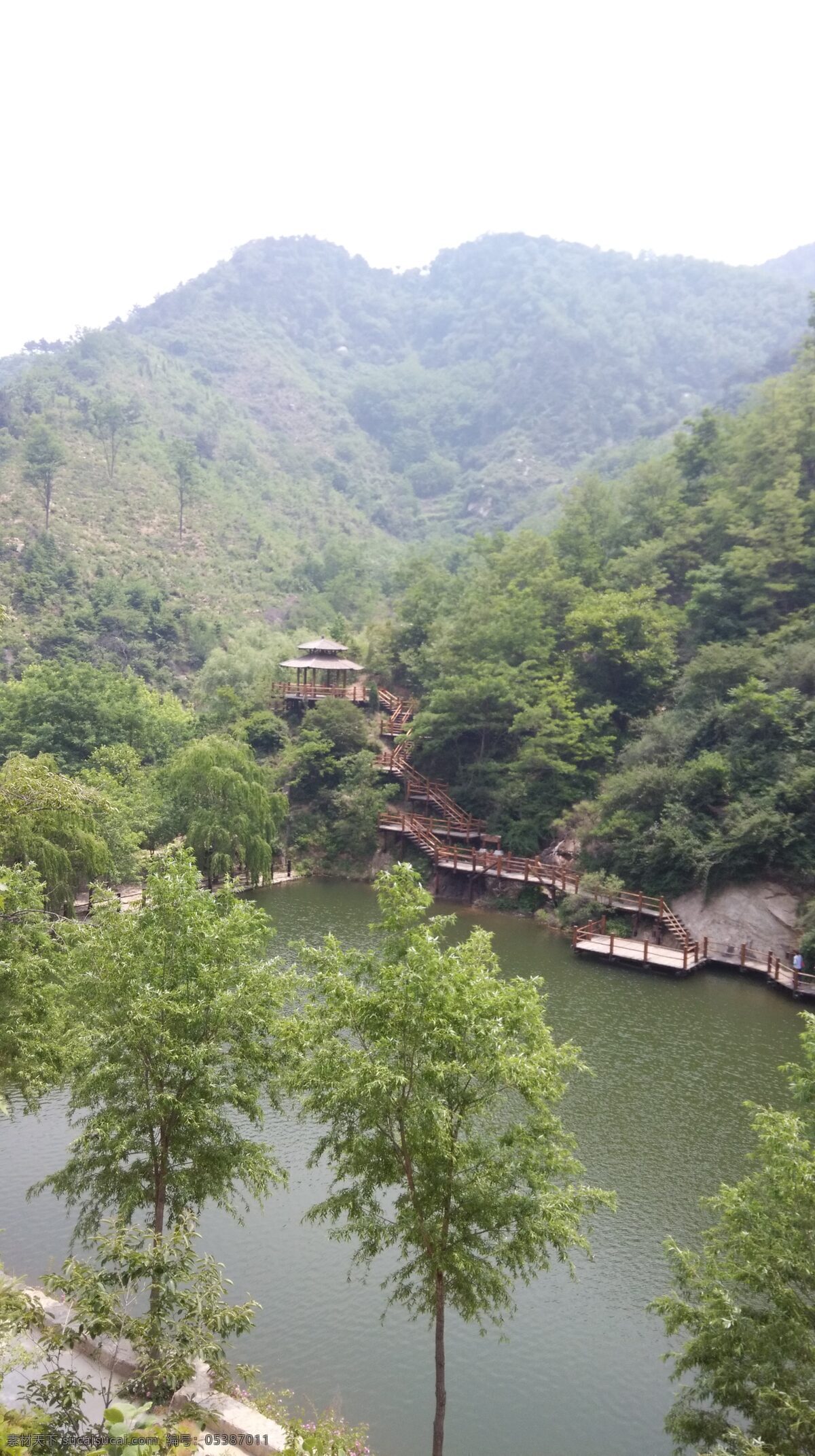 山水风景图 山 水 风景 湾 凉亭 栈道 旅游 旅游摄影 自然风景