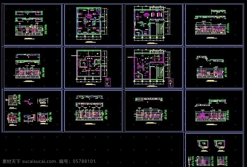 套 展示厅 室内设计 装修 图 cad设计图 室内cad cad 家装 客厅 dwg 图纸 平面图 装饰 施工图立面图 剖面图 建筑设计 装修设计 家居 工装 厨房 餐厅 卫生间 地板 天花 家具 家装家居 环境设计 源文件 施工图纸