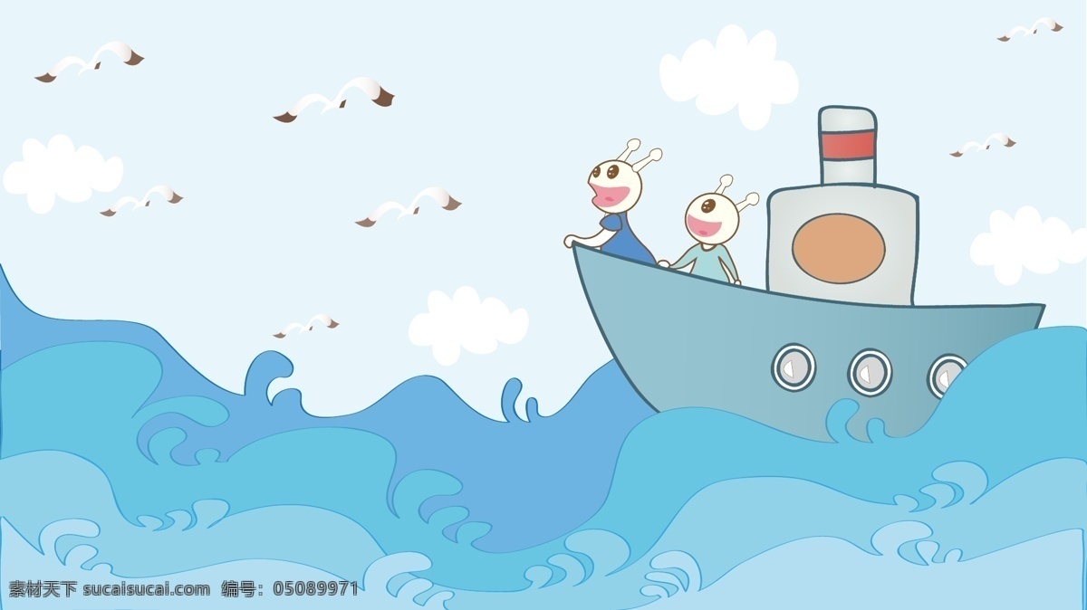 吃货 星 人 创意 卡通 海洋 风景 图案 可爱动物 卡通壁纸 卡通背景 吃货壁纸 电脑壁纸 创意图案 手机壁纸 明信片 吃货星人壁纸 动漫动画 风景漫画