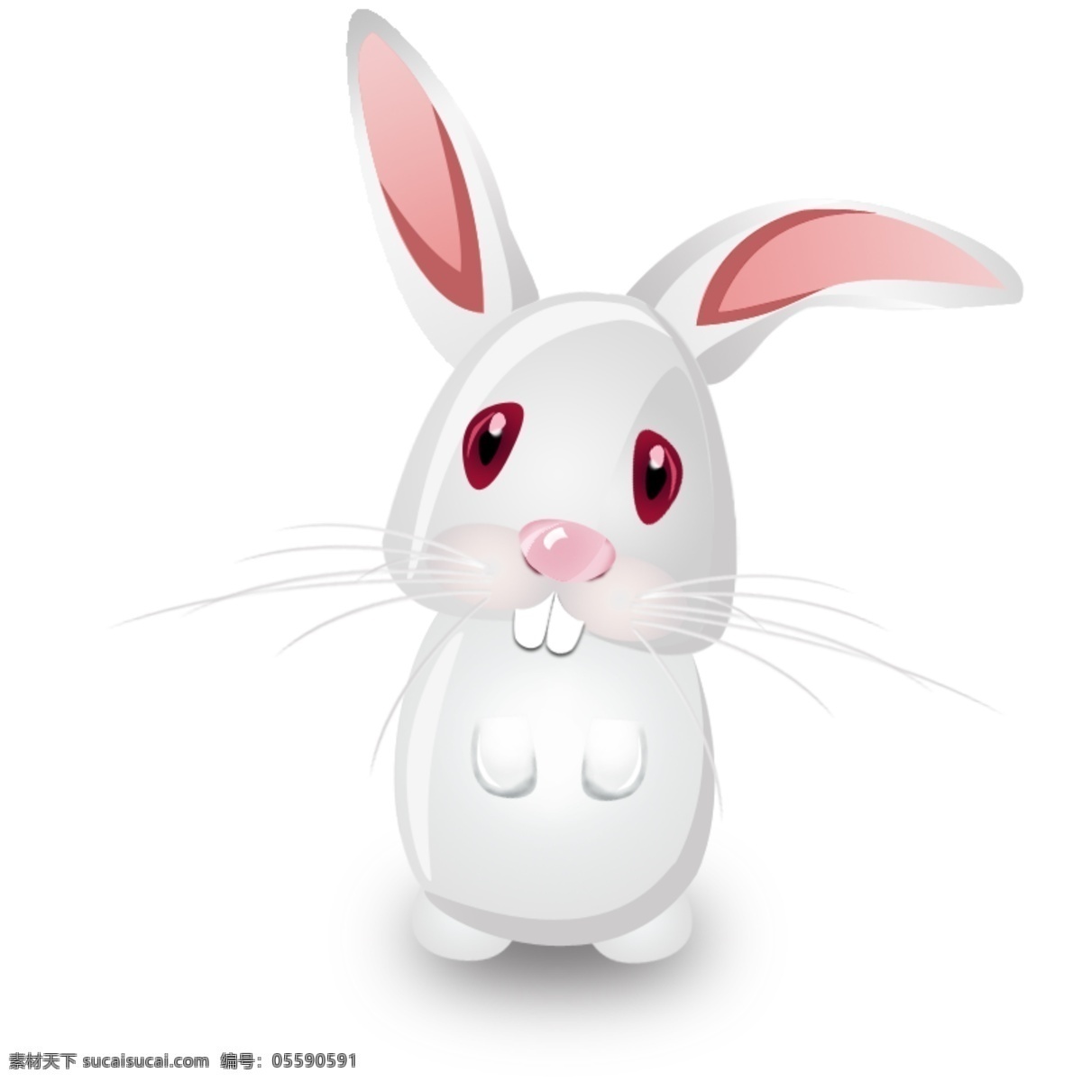 鼠绘卡通兔子 兔子 呆 源文件