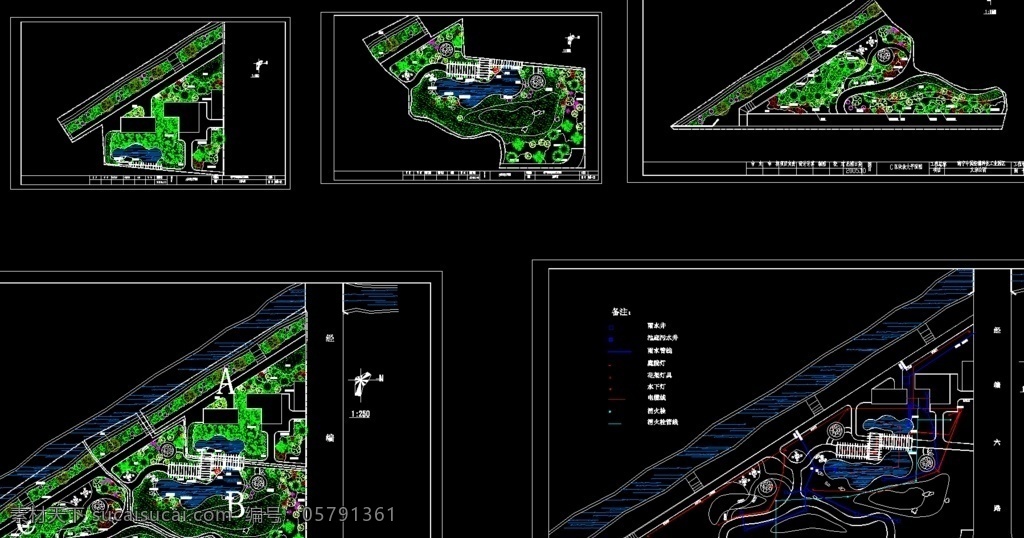 公园 园林 施工图 绿化 苗木 山水 景观 规划 栈桥 花架 道路 栏杆 休闲 植物 凉亭 水池 涌泉 园椅 小品 游览 观赏 休憩 锻炼 公共绿地 避暑 广场 公园景观 环境设计 景观设计 dwg
