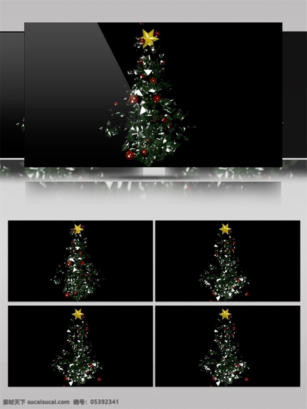 星星 圣诞树 圣诞节 视频 高质量 背景 美景动态背景 圣诞节礼物 炫酷装饰