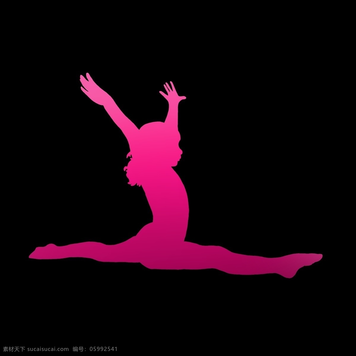 红色 渐变 跳舞 女孩 舞蹈演员 女演员 形状 剪影 图案 动作 奔跑的样子 速度 运动 激情 节奏 ppt可用 纯色 简约 简洁 简单