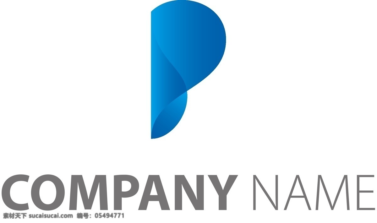 蓝色 字母 p 标志 创意 科技 logo 公司 企业