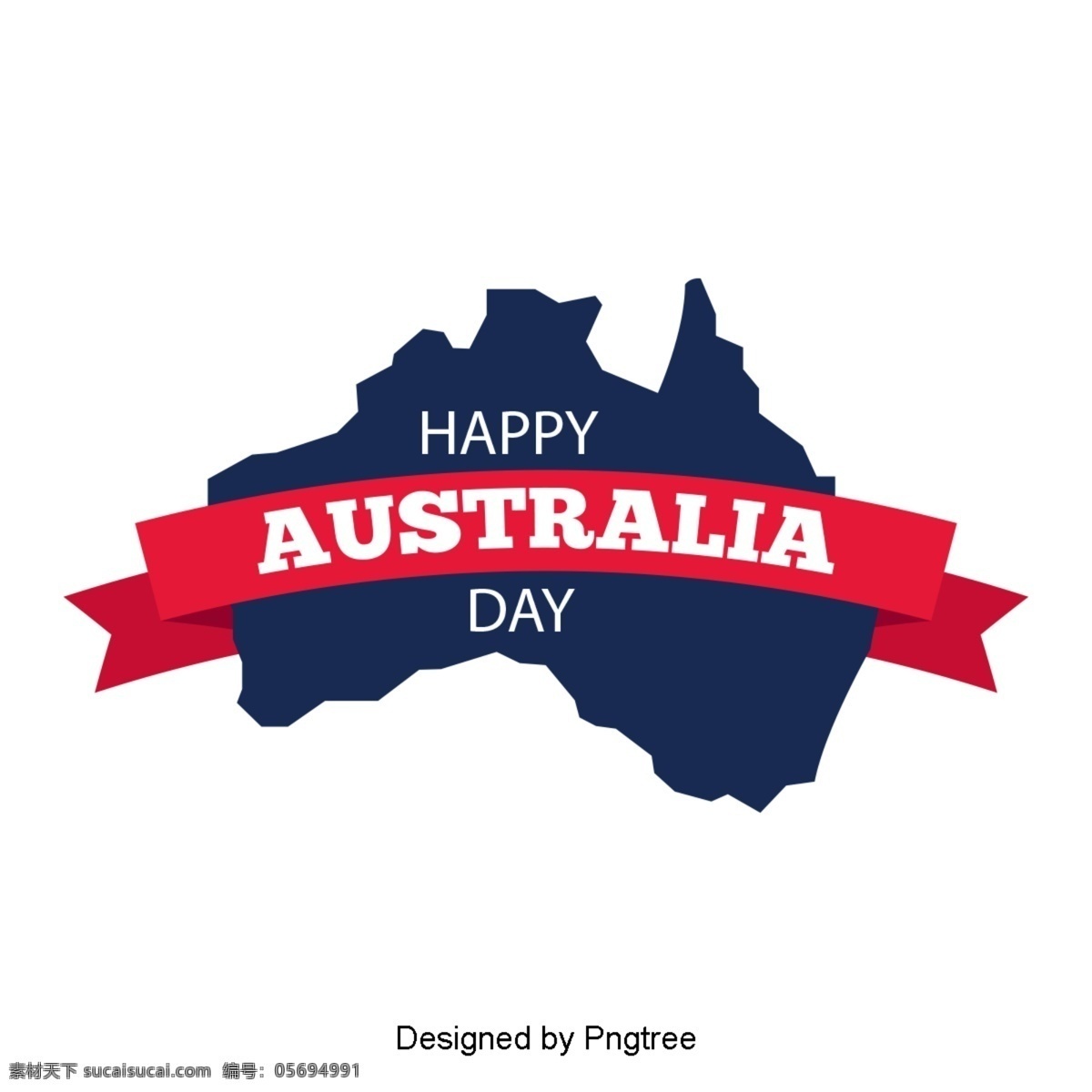 澳大利亚 地图 蓝色 红色 爱心 爱国 字体 澳大利亚日