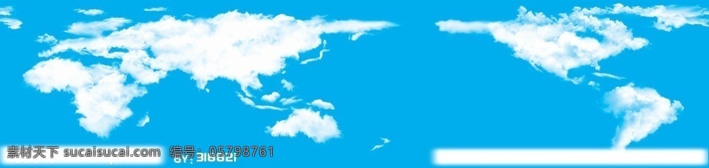 白云世界轮廓 世界 蓝色 地球 陆地 大海 高清晰 高品质 创意 背景素材 分层 源文件
