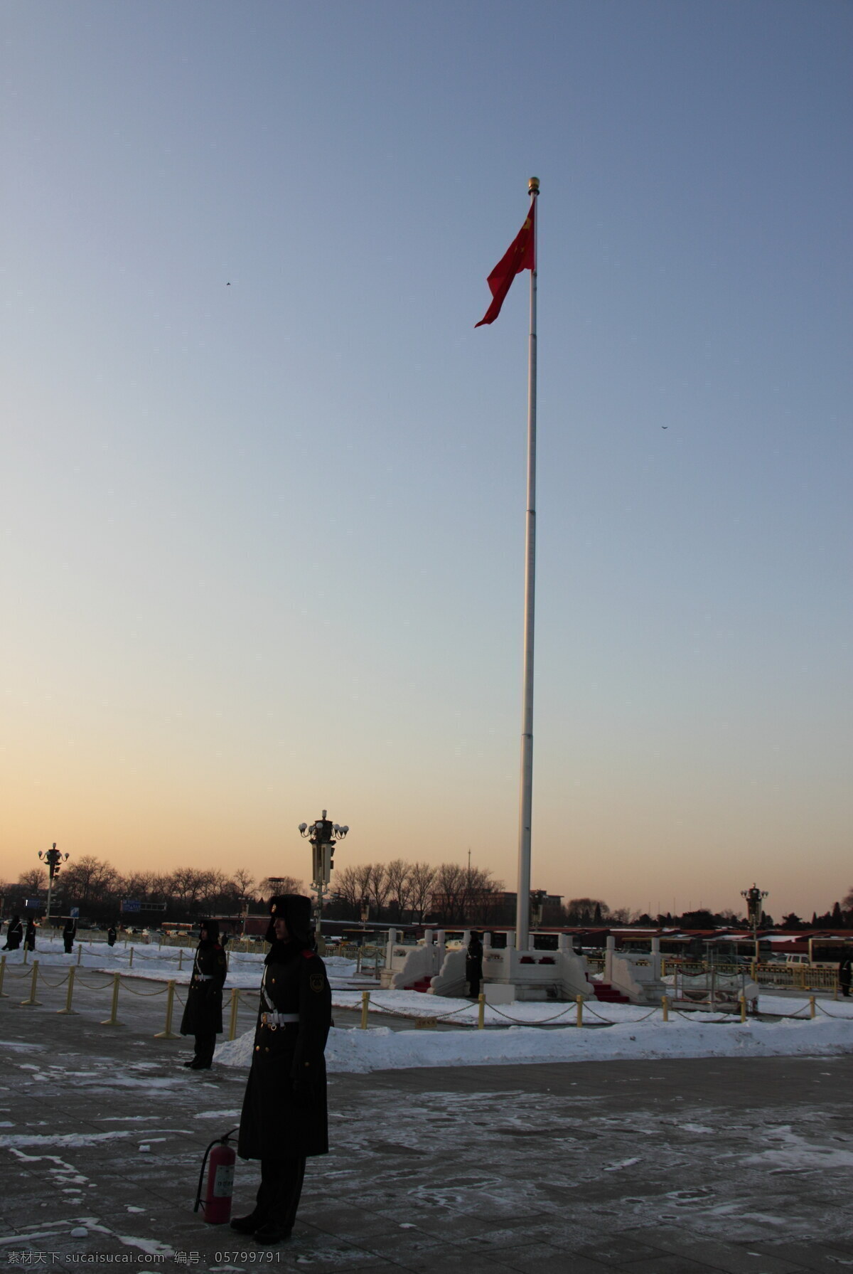 天安门广场 哨兵 中国 北京 武警 站岗 执勤 警卫 雪地 五星红旗 军人 国旗 国内旅游 旅游摄影