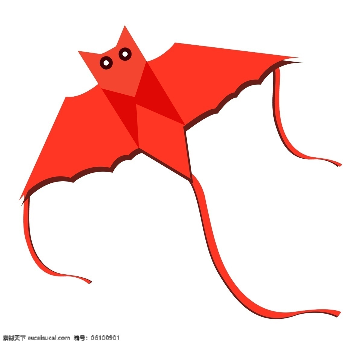 红色 小鸟 风筝 装饰 传统 飘带 春季 红色风筝