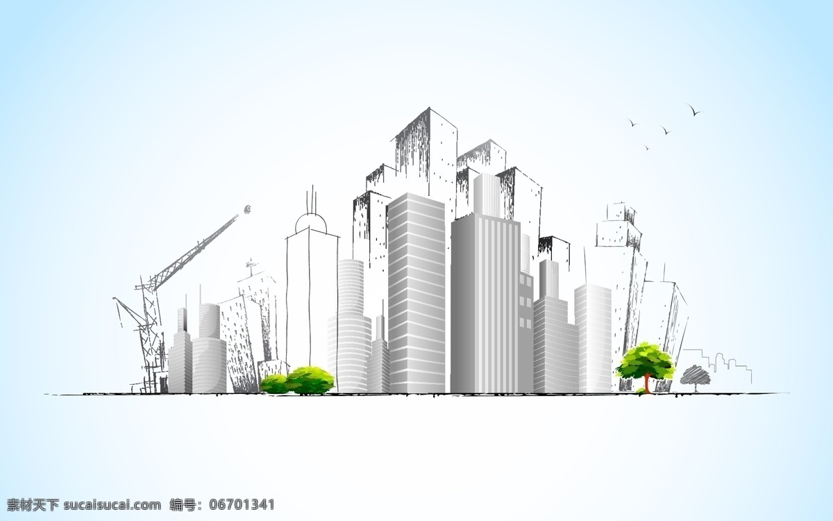 建筑设计 手机 稿 图 矢量 格式 矢量素材 矢量简介 建筑 效果图 手稿 矢量图
