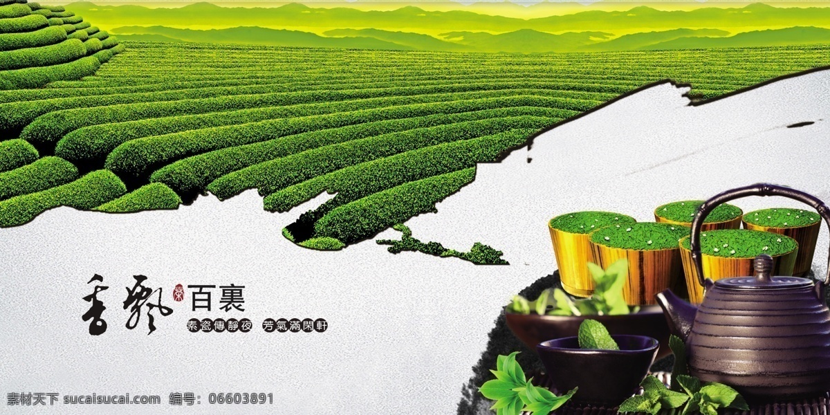 茶叶海报 中国风 背景素材 茶叶