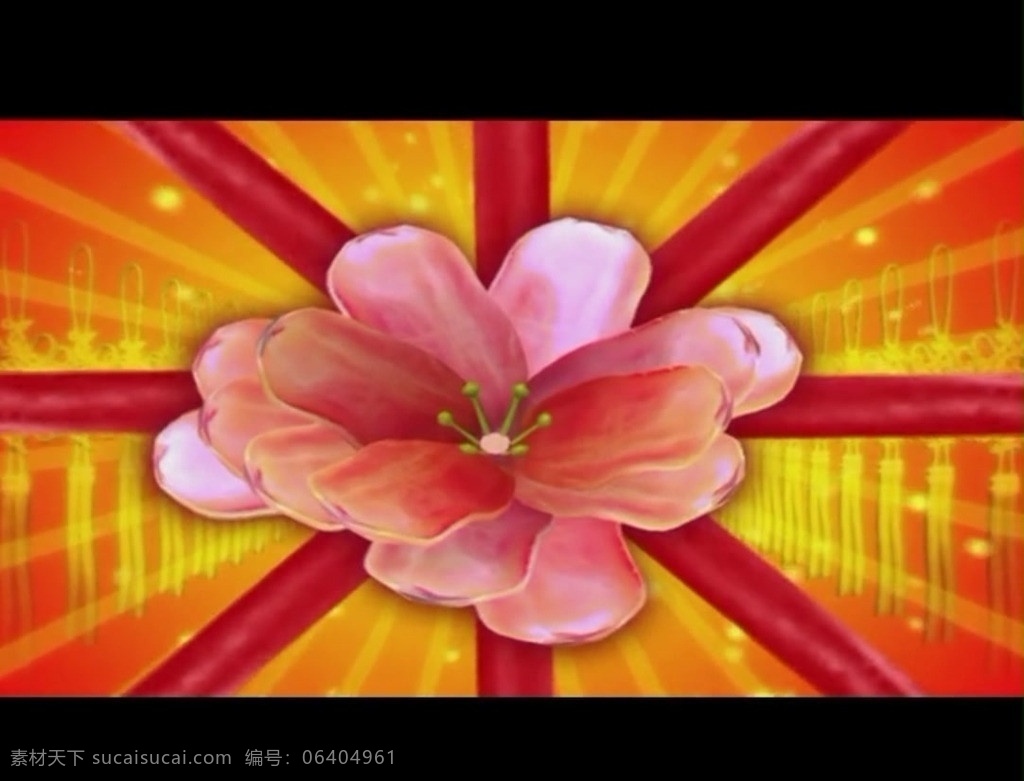春节 元素 视频 花朵 喜庆 节日 舞台 背景 中国结 歌舞 led 红绸带视频 视频素材 多媒体设计 源文件 mov