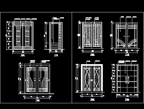 装饰门 cad 设计施工 详图 节点 室内图纸