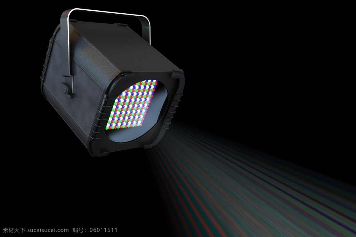 彩色 聚光灯 模型 射灯 酒吧 3d渲染