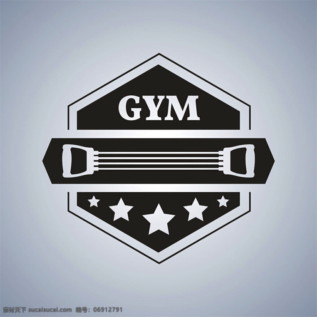 五角星 六边形 运动 标志 健身标志 体育运动标志 个性创意标志 logo设计 创意logo 商标设计 企业logo 公司logo 行业标志