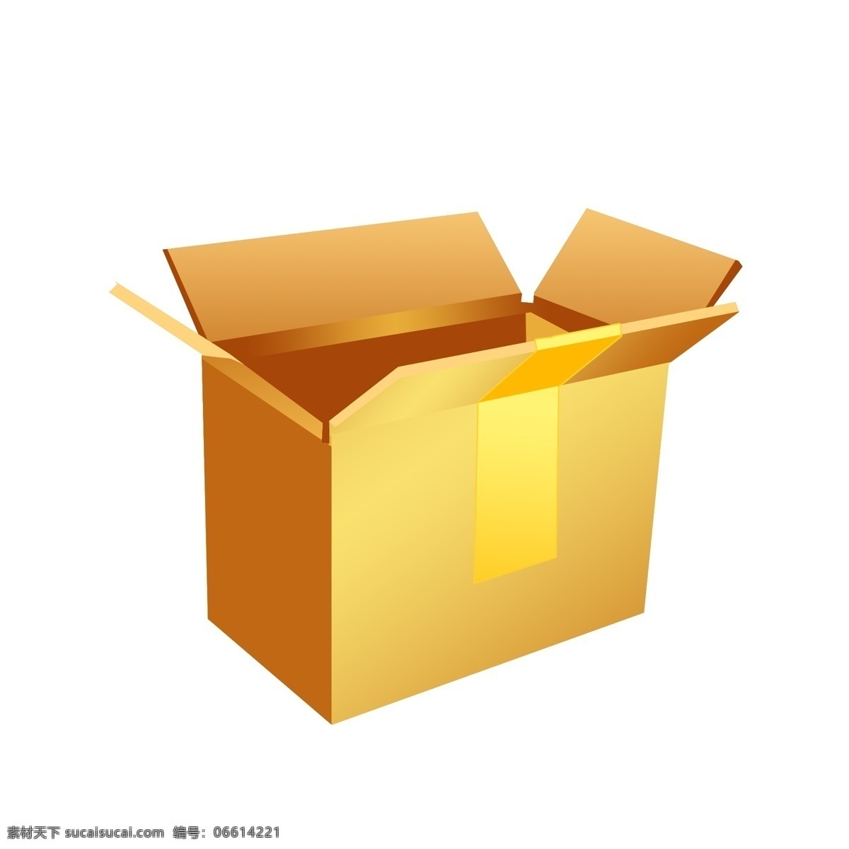 打开 大 纸箱 子 插画 打开的纸箱 大纸箱子插画 包装纸箱子 棕黄色纸箱 粘 胶带 纸板箱