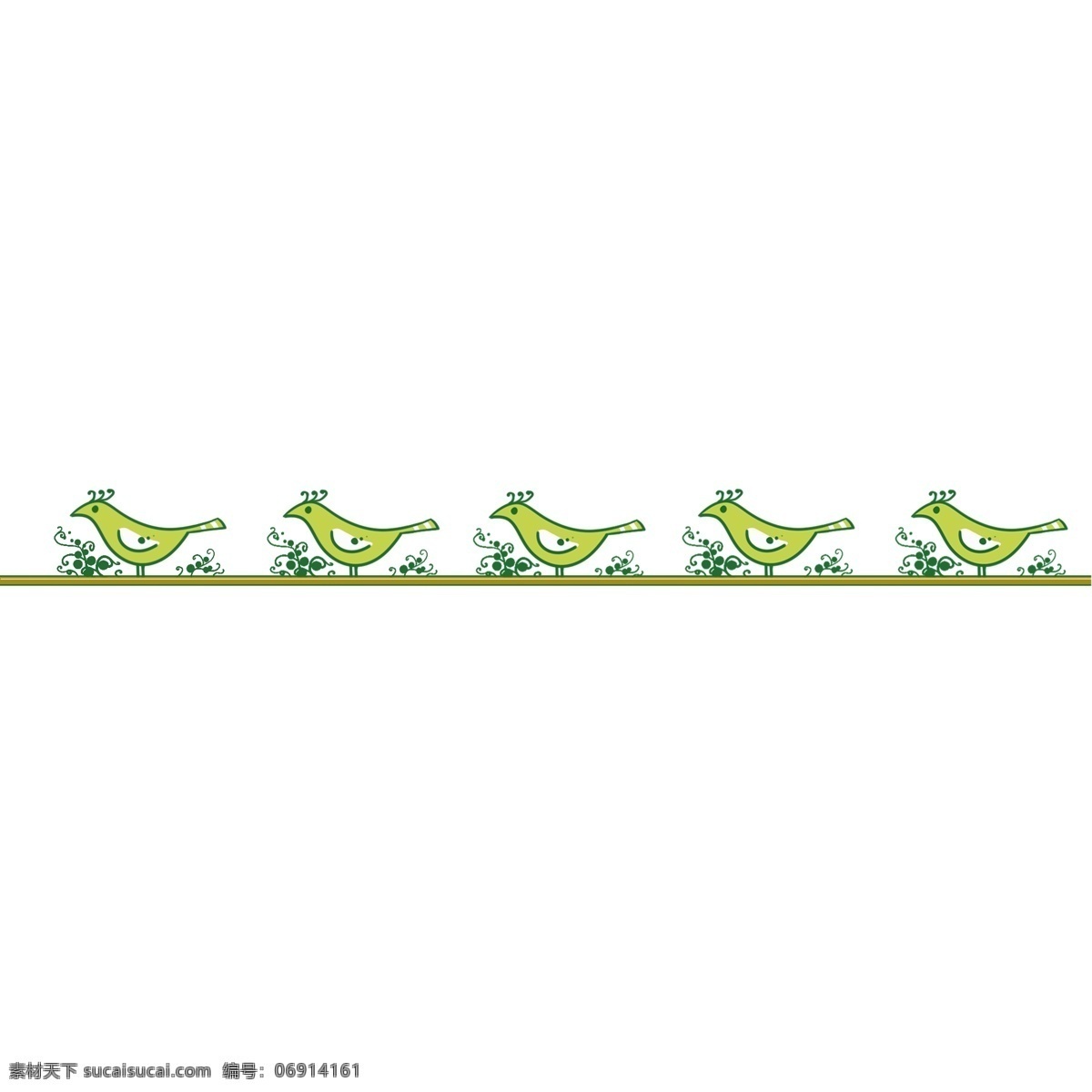 小鸟 树叶 分割线 插画 小鸟分割线 树叶分割线 创意分割线 植物分割线 可爱分割线 昆虫分割线