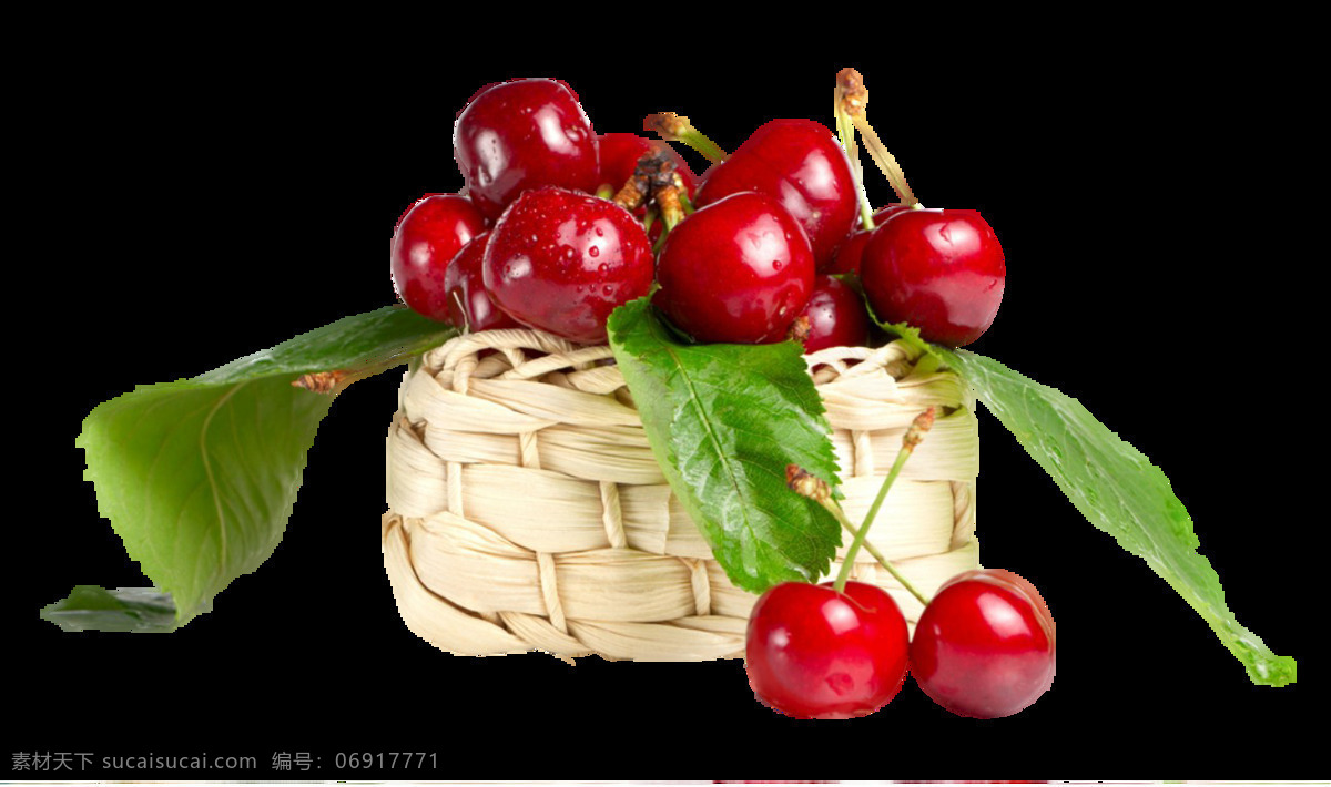 免扣 樱桃 水果 红色 透明 果篮 植物 透明水果 透明樱桃