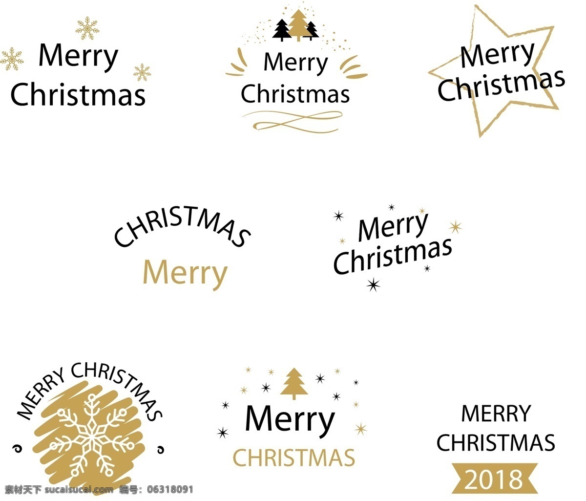 复古 圣诞节 标签 花纹 星星 雪花 英文 欧美风 圣诞树