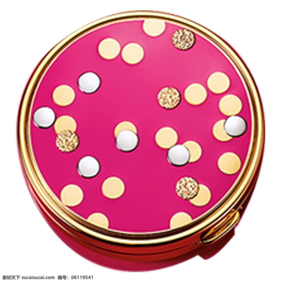 粉红色 首饰盒 圆形 亮点装饰 装饰素材