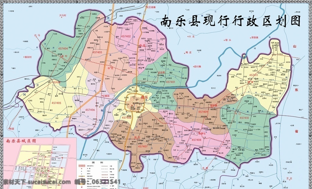 南乐县 现行 政区 图 分层 边框 高清 源文件