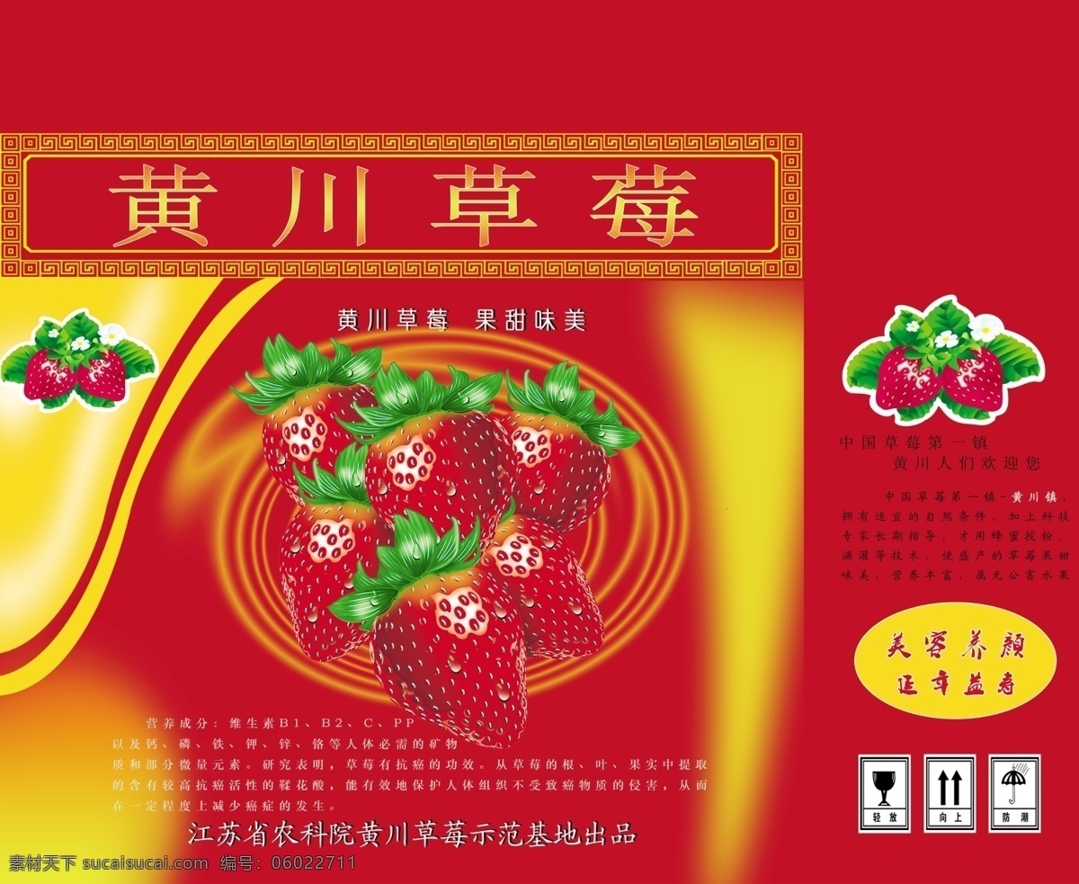 黄川 草莓 包装设计 包装箱 psd源文件