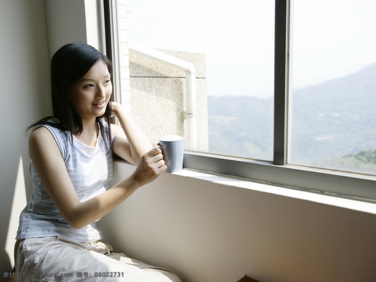 生活 倩影 杯子 女性女人 人物图库 摄影图库 生活倩影 矢量图 日常生活