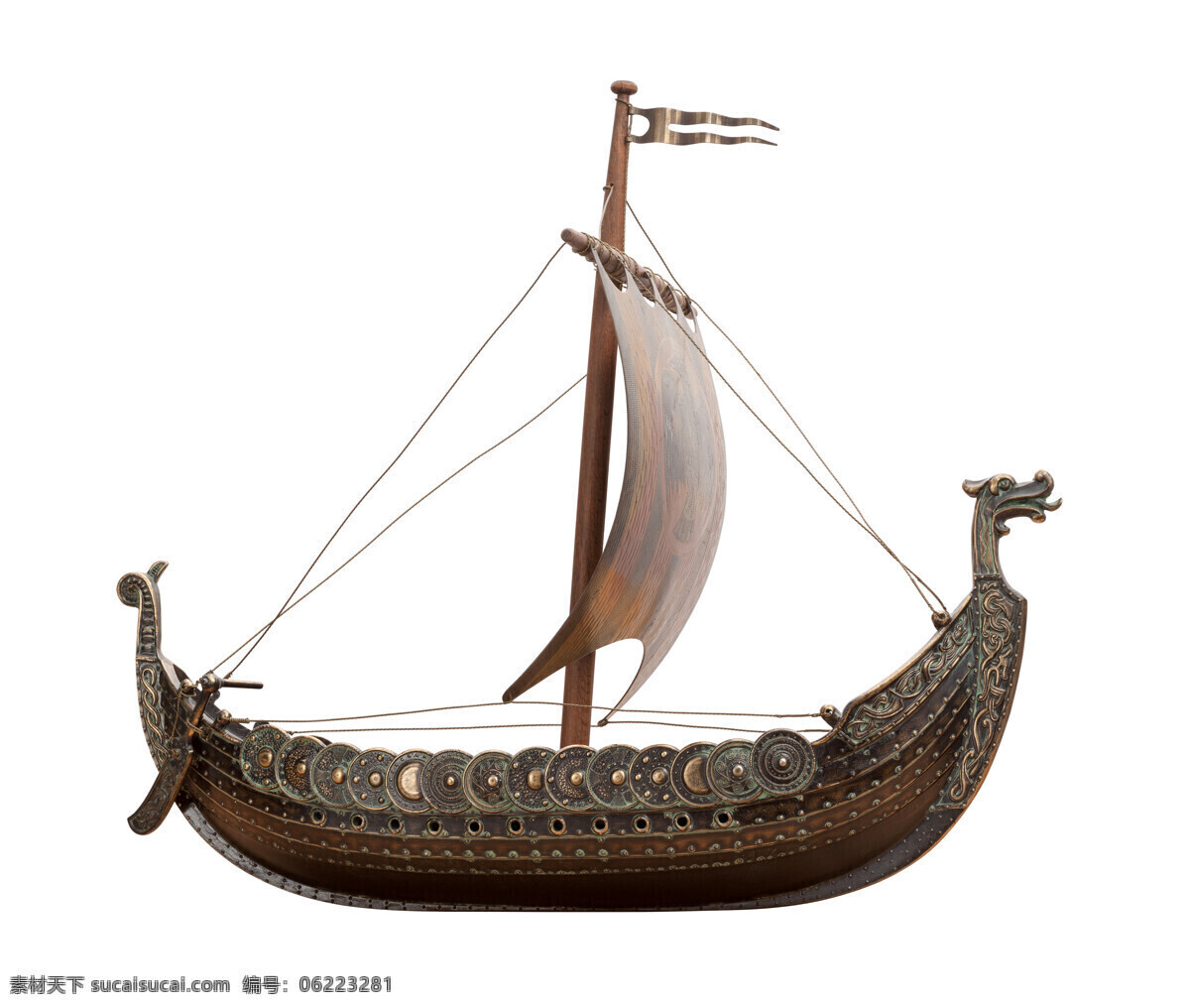 古代帆船模型 古代 帆船 船只 船舶 金属 模型 帆 军舰 航行 船 交通工具 现代科技